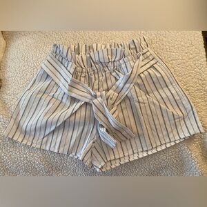 NWT Striped Women's Shorts with paper bag waist